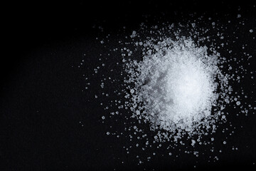 White Sea salt and black paper