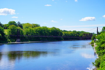 Waterville city and Kennebec river