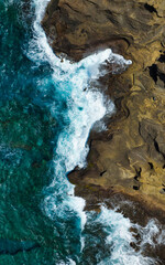 Hawaii Water Coastline Drone View