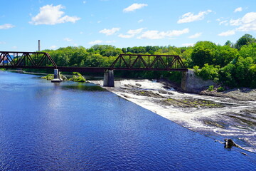 A water fall on Kennebec river