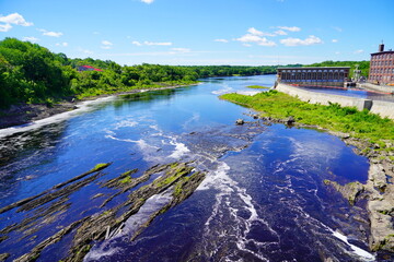 A water fall on Kennebec river	