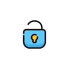 Unlock icon design vector illustration