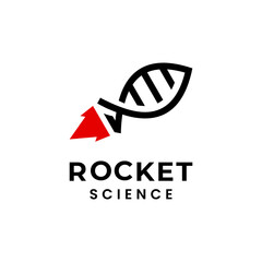 Rocket dna logo design template