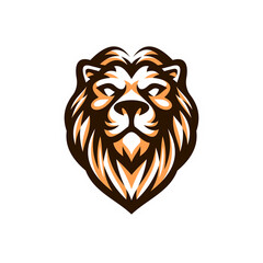 Lion head mascot logo illustration