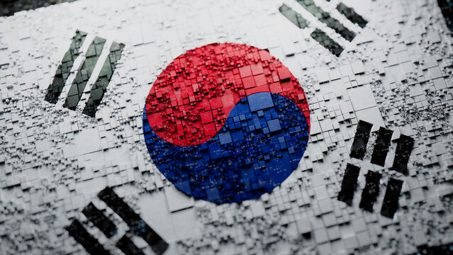South Korea Flag Background