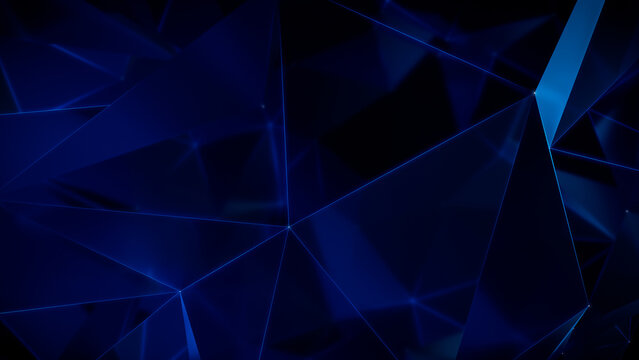 Global Communication Network. Futuristic Technology Concept. Blue Tech Background. 3D Render