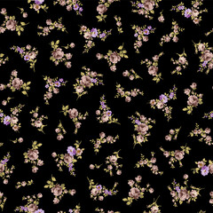 Obraz premium Seamless pattern with a beautiful bouquet of roses,