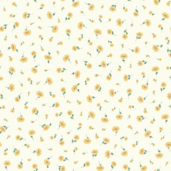 Seamless and liberty style cute floral pattern, © daicokuebisu