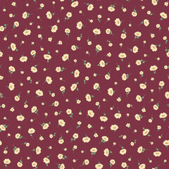 Seamless and liberty style cute floral pattern,