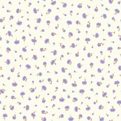 Seamless and liberty style cute floral pattern,