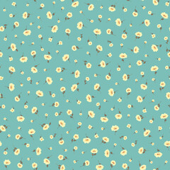 Seamless and liberty style cute floral pattern,