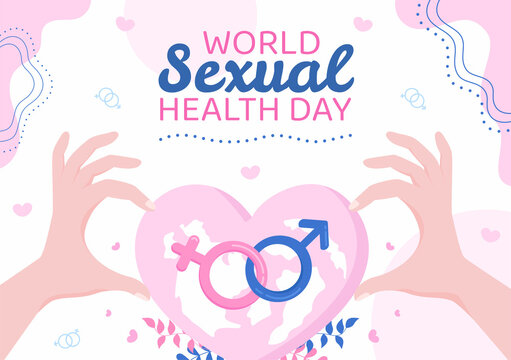 World Sexual Health Day Social Media Template Flat Cartoon Background Vector Illustration