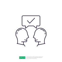 Businessman Discussion vector Icon Illustration