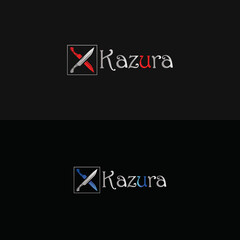 Japanese Knife Logo Design Vector