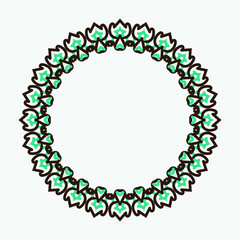 Round Decorative Border Frame with Clear Background. Ideal for vintage label designs.