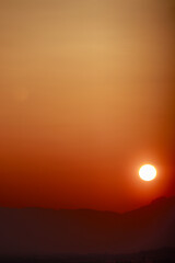 sunset in the mountains