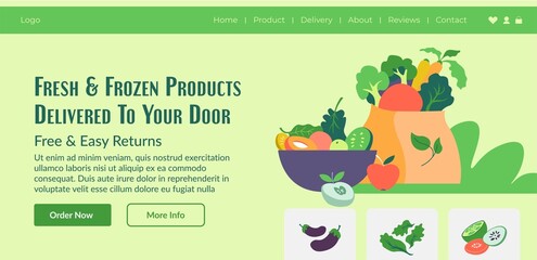 Fresh and frozen products delivered to your door