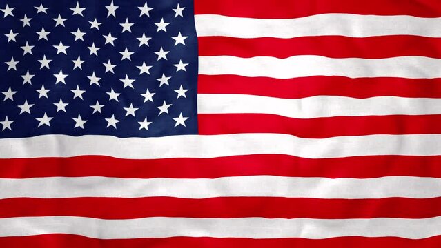 USA United States of America american flag cloth waving in the breeze seamless repeating looping video