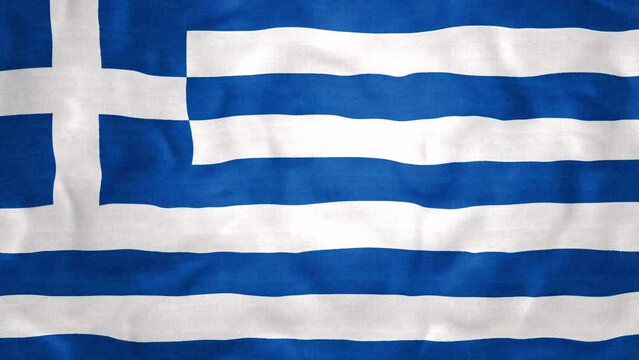 Greece Greek flag cloth waving in the breeze seamless repeating looping video