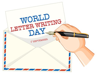 World Letter Writing Day Banner Design