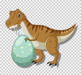Cute tyrannosaurus dinosaur isolated
