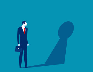 Business opportunity and successfully. Business key vector illustration concept