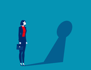 Business opportunity and successfully. Business key vector illustration concept