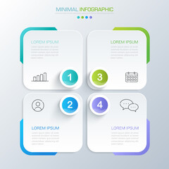 Business infographic template  with icon ,vector design illustration