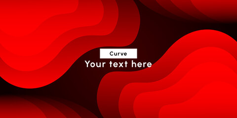 Modern beautiful vibrant gradient red curve background