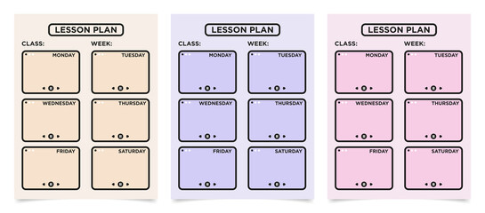lesson plan page template ready to print