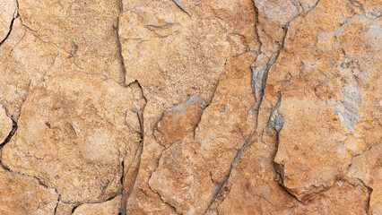 Cracked Rock Surface Texture Orange Grunge Pattern Background