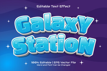 Galaxy Station Editable text effect Cartoon Game style