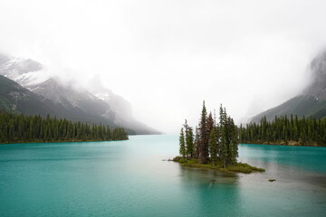 Spirit Island, Maligne Lake, Jasper National Park, Alberta, Canada - 516255942
