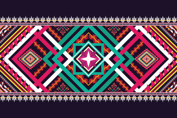 Geometric ethnic flower pattern for background,fabric,wrapping,clothing,wallpaper,Batik,carpet,embroidery style.