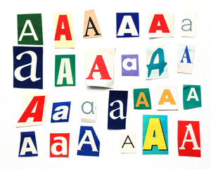 collection of the letter A.