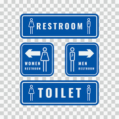 Fototapeta premium Men or women restroom and toilet sign graphic design vector illustration
