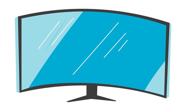 Screen of computer or television, wide monitor