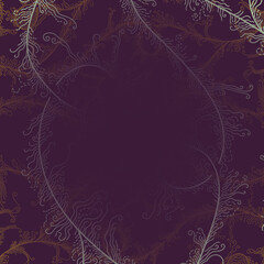 Vintage vector background. Abstract linear deep pattern. Luxurious golden linear ornament. Premium design for wallpapers, silk fabrics and decorations. Vector illustration.
