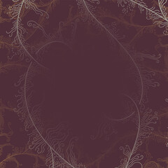 Vintage vector background. Abstract linear deep pattern. Luxurious golden linear ornament. Premium design for wallpapers, silk fabrics and decorations. Vector illustration.