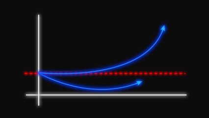 Creative stock exchange graph, return on investment graph animation in high resolution. graph animation.