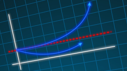 Creative stock exchange graph, return on investment graph animation in high resolution. graph animation.