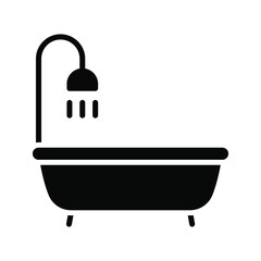 Bathtub icon. Bathtub symbol trendy design template. vector illustration