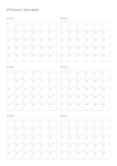 Note, scheduler, diary, planner document template illustration. 30 Day Challenge.