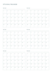 Note, scheduler, diary, planner document template illustration. 30 Day Challenge.