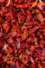 macro texture of dried paprika