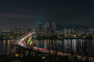 Fototapeta na wymiar Night view of seoul south korea