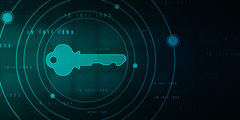 Obraz premium Digital key icon protecting data personal information. Data protection privacy Concept, Information privacy internet technology, Key to success or solution, Cyber Security Concept