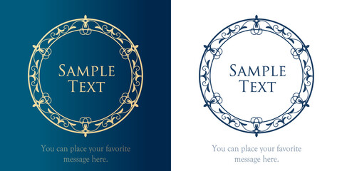 オシャレなフレーム。デザインテンプレート。ゴージャスな額のセット。