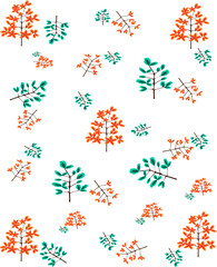 Fabric pattern design. The design of the fabric pattern is a variety of flowers.