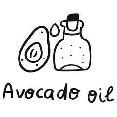 Simple icon. Avocado oil. Illustration on white background.